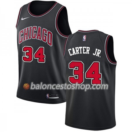 Camiseta Hombre NBA Chicago Bulls Wendell Carter Jr 34 Nike Negro Swingman
